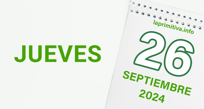 La Primitiva, jueves 26 de septiembre 2024