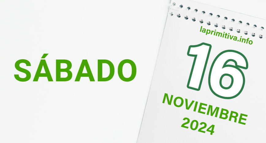 La Primitiva, sábado 16 de noviembre 2024