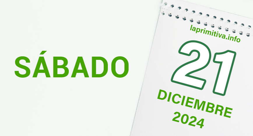 La Primitiva, sábado 21 de diciembre 2024