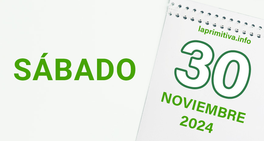 La Primitiva, sábado 30 de noviembre 2024