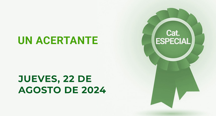 Un boleto acertante de La Primitiva, expedido en Badalona (Barcelona) el 22 de agosto 2024